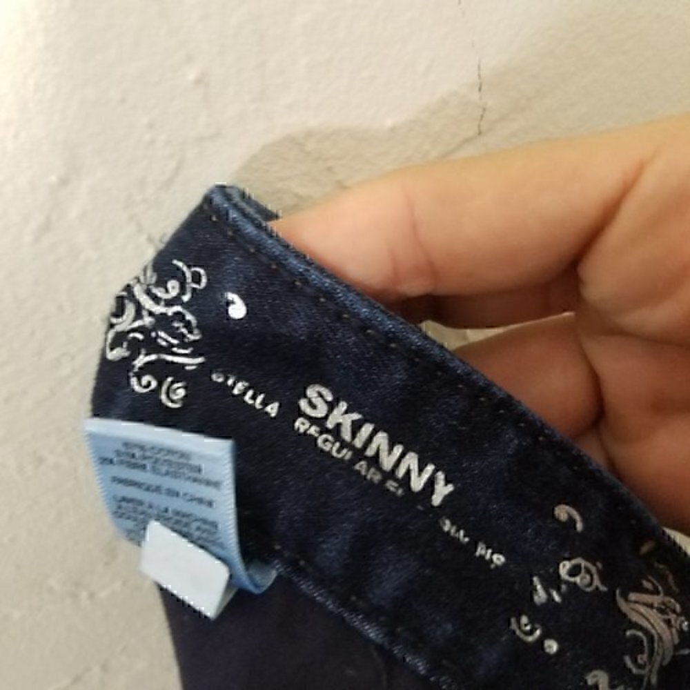 Express Skinny Stella Regular Fit Stretch Jeans Blue Size 4r - Picture 5 of 7